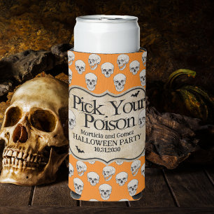 Rafraîchisseur Pour Canette Slim Halloween adulte vintage Apothécaire personnalisé