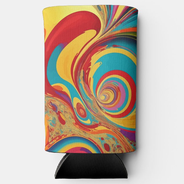 Rafraîchisseur Pour Canette Slim Hippie Dreams 1960 Flow Art (Recto)