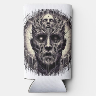 Rafraîchisseur Pour Canette Slim Horreur Eldritch : Crâne psychédélique & Racines A