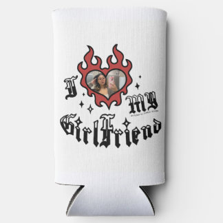Rafraîchisseur Pour Canette Slim J'aime ma copine - Rouge - DingusDesign