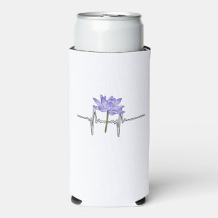 Rafraîchisseur Pour Canette Slim Jardinier à fleurs violettes