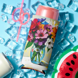 Rafraîchisseur Pour Canette Slim Jolie art floral