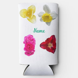 Rafraîchisseur Pour Canette Slim Jonquilles, Tulipes et Roses