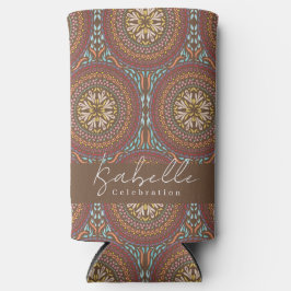 Rafraîchisseur Pour Canette Slim Mandala Brown Seltzer peut refroidir
