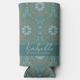 Rafraîchisseur Pour Canette Slim Mandala Green Seltzer peut refroidir