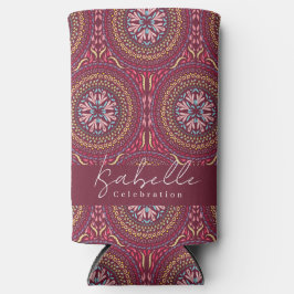 Rafraîchisseur Pour Canette Slim Mandala Magenta Seltzer Peut Se Rafraîchir