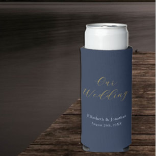 Rafraîchisseur Pour Canette Slim Mariage bleu opulent