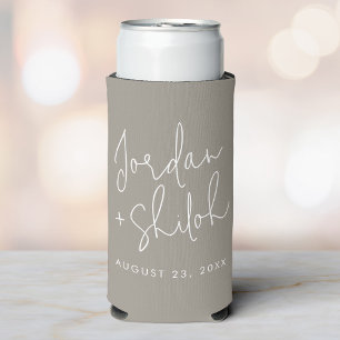 Rafraîchisseur Pour Canette Slim Mariage de calligraphie personnalisé à avoir et à