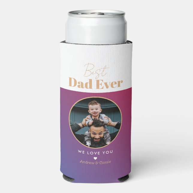 Rafraîchisseur Pour Canette Slim Meilleur papa (Seltzer Verso)