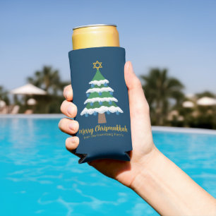 Rafraîchisseur Pour Canette Slim Merry Chrismukkah Cute Hanoukka Christmas Party