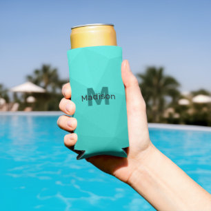 Rafraîchisseur Pour Canette Slim Monogramme motif de maillage de géométrie de dégra