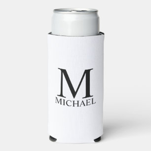 Rafraîchisseur Pour Canette Slim Monogramme personnalisé et nom Can Cooler