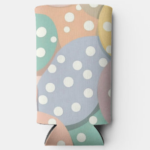 Rafraîchisseur Pour Canette Slim Motif à points Polka sans couleur pastel