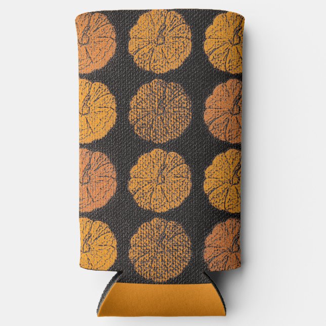 Rafraîchisseur Pour Canette Slim Motif citrouille (Recto)