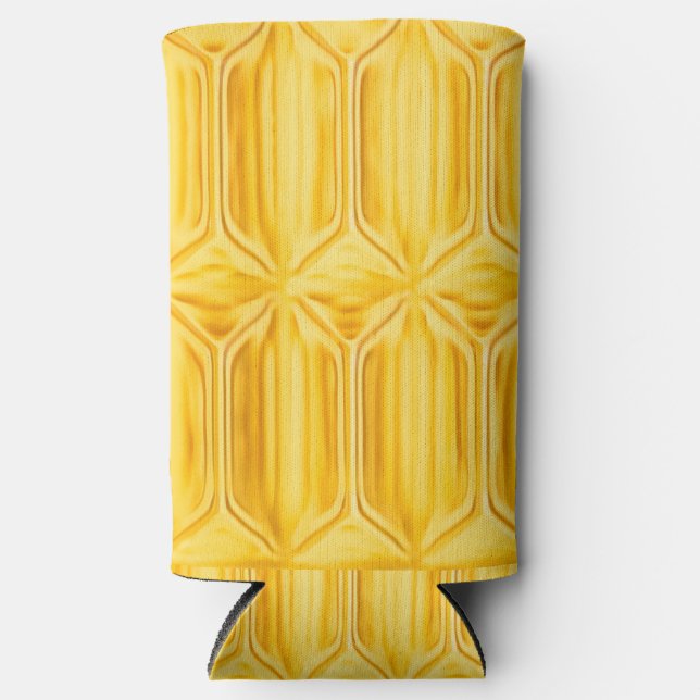Rafraîchisseur Pour Canette Slim Motif diamant jaune peut refroidir (Recto)