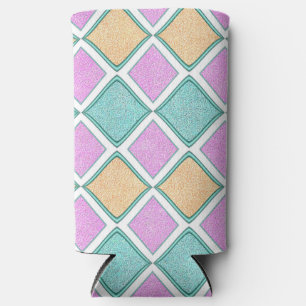 Rafraîchisseur Pour Canette Slim Motif diamant prisme Harlequin pastel