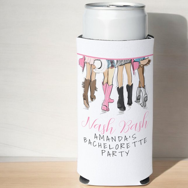 Rafraîchisseur Pour Canette Slim Nash Bash Nashville Bachelorette Mode personnalisé (Créateur téléchargé)