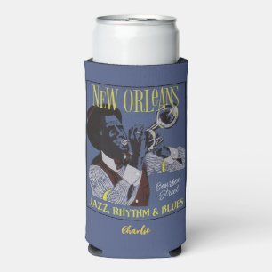 Rafraîchisseur Pour Canette Slim New Orleans Music nom personnalisé