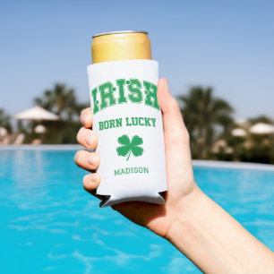 Rafraîchisseur Pour Canette Slim Nom personnalisé Irish Born Lucky
