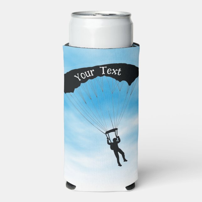 Rafraîchisseur Pour Canette Slim Parachutisme Skydiving Seltzer Can Cooler (Seltzer Recto)