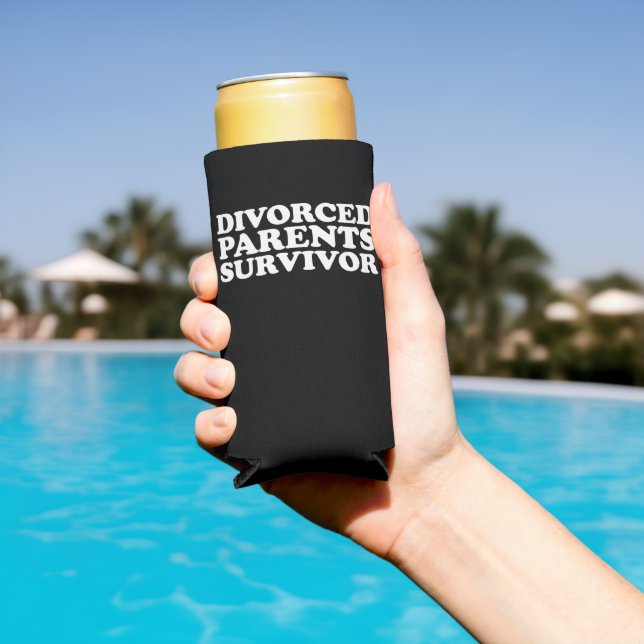 Rafraîchisseur Pour Canette Slim Parents divorcés Survivant drôle (Piscine in situ)