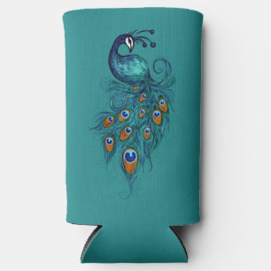 Rafraîchisseur Pour Canette Slim Peacock Feathers