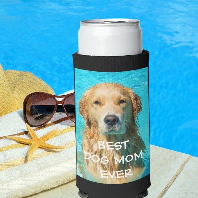 Rafraîchisseur Pour Canette Slim Photo de la maman du chien (Créateur téléchargé)