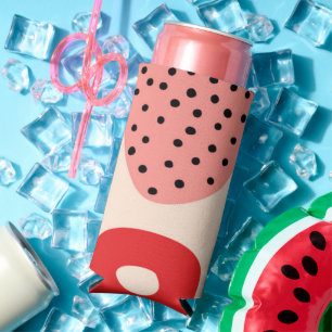 Rafraîchisseur Pour Canette Slim Plage d'été Abstrait Motif coloré arc-en-ciel