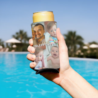 Rafraîchisseur Pour Canette Slim Première Fête des Pères Papa le Plus Cool Bébé Pho