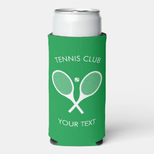 Rafraîchisseur Pour Canette Slim Raquette moderne de tennis blanc vert