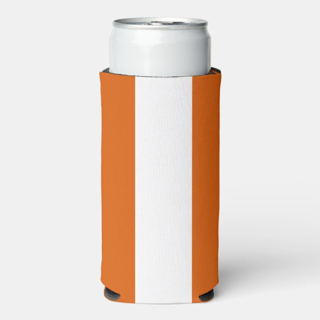 Rafraîchisseur Pour Canette Slim rayures Brown, orange et blanches (Seltzer Recto)