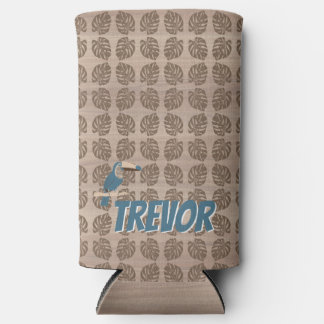 Rafraîchisseur Pour Canette Slim Retro Tiki Palm Leaf Can Cozie