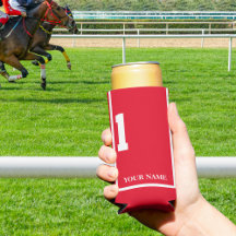 Rouge avec housse de selle de cheval blanc 1 perso