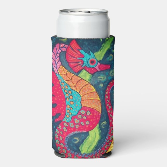 Rafraîchisseur Pour Canette Slim Seahorse Skinny peut refroidir (Seltzer Verso)