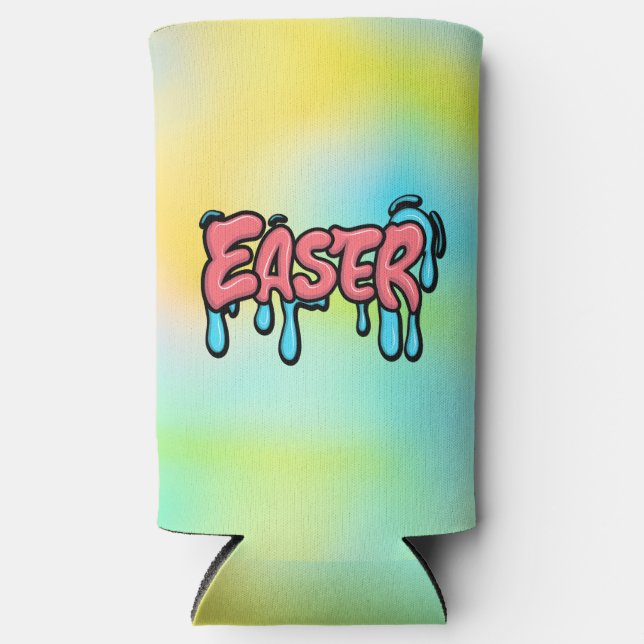 Rafraîchisseur Pour Canette Slim Texte de Pâques Sublimation-61424 (Recto)