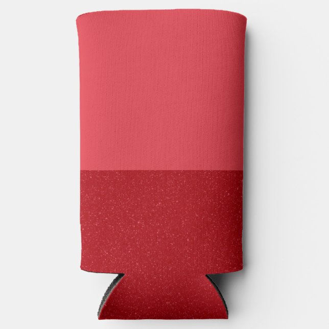 Rafraîchisseur Pour Canette Slim Tomato Red Duo-Tone Customizable Can Cooler (Recto)
