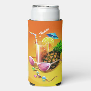 Rafraîchisseur Pour Canette Slim Tropical Drink nom personnalisé
