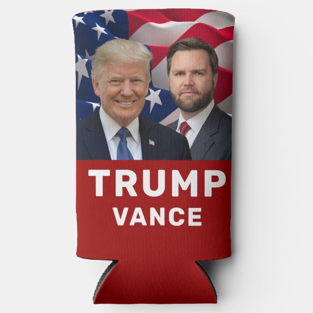 Rafraîchisseur Pour Canette Slim Trump Vance 2024  (Recto)