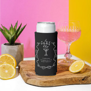 Rafraîchisseur Pour Canette Slim Un peu plus vieux Black Martini Fête d'anniversair