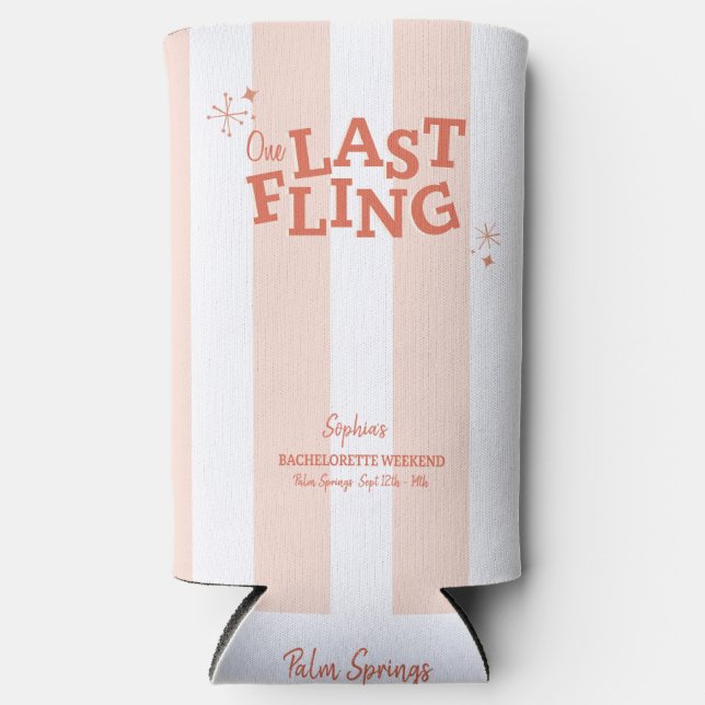 Rafraîchisseur Pour Canette Slim Une Dernière Bachelorette Fling (Recto)