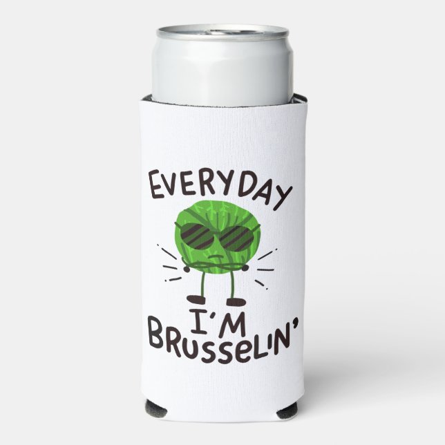 Rafraîchisseur Pour Canette Slim Vegan Brussels Sprouts (Seltzer Recto)