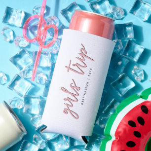 Rafraîchisseur Pour Canette Slim Voyage élégant personnalisé pour filles Weekend