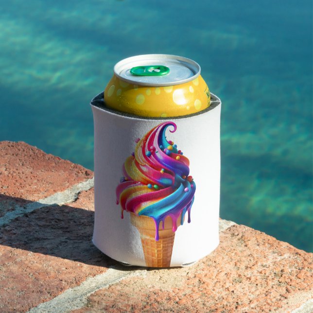 Rafraîchisseur Pour Canette SlipperyJoe's vibrante crème glacée cone classique (Piscine in situ)