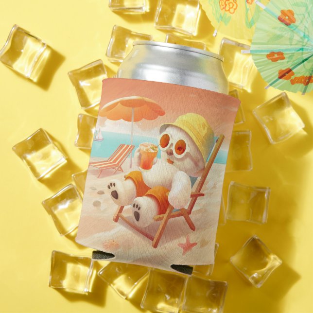 Rafraîchisseur Pour Canette Smile Dog - Mode Plage Activé (Été in situ)