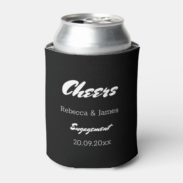 Rafraîchisseur Pour Canette Soirée Black Engagement Party (Can devant)