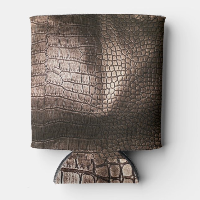 Rafraîchisseur Pour Canette Soirée Luxe : Cuir Texturé Sophistication (Devant)