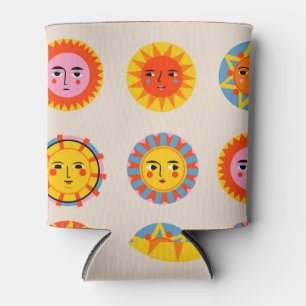 Rafraîchisseur Pour Canette soleils Abstraits : motif sans couture ethnique.