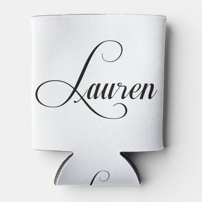 Rafraîchisseur Pour Canette Son Nom Est Lauren Calligraphie (Devant)