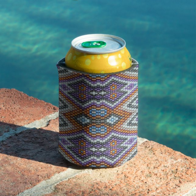 Rafraîchisseur Pour Canette Southwestern Bead Art (Piscine in situ)