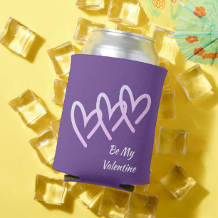 Rafraîchisseur Pour Canette Soyez Mon Valentine Purple Can Cooler